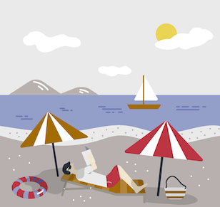 Nikolai at the beach