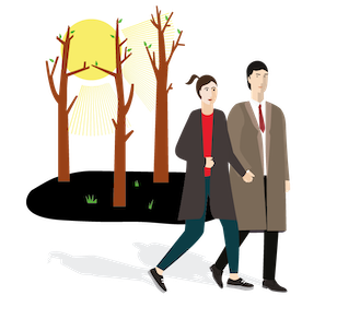 he goes to trainstation