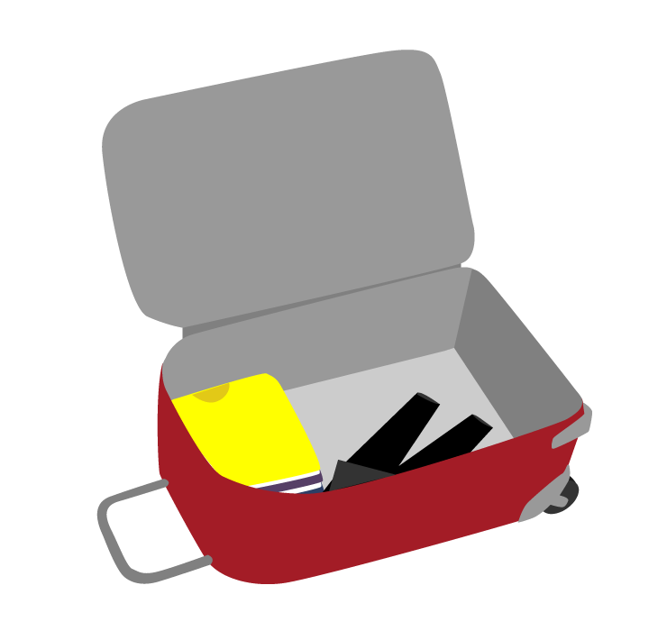 Clothes in a suitcase